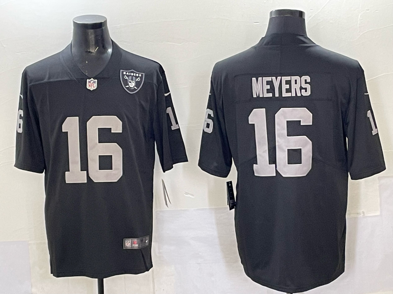 Men Oakland Raiders 16 Meyers Black Nike 2025 Limited NFL Jersey 003